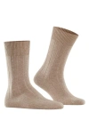 Falke Lhasa Wool Blend Socks In Nutmeg Melange