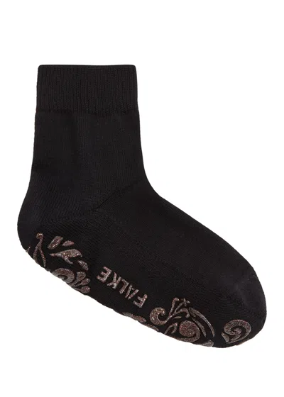 Falke Light Cuddle Pads Cotton-blend Socks In Black