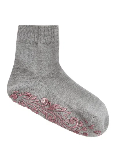 Falke Light Cuddle Pads Cotton-blend Socks In Light Grey