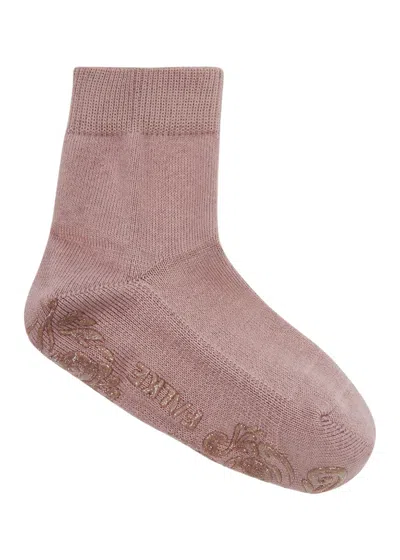 Falke Light Cuddle Pads Cotton-blend Socks In Rose