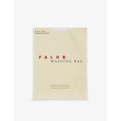 Falke 2009 White Logo-print Woven Washing Bag
