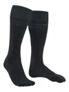 Falke Logo-stripe Knee-high Socks In Black