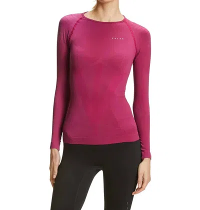 Falke Long Sleeve Base Layer Top In Radiant Orchid In Pink
