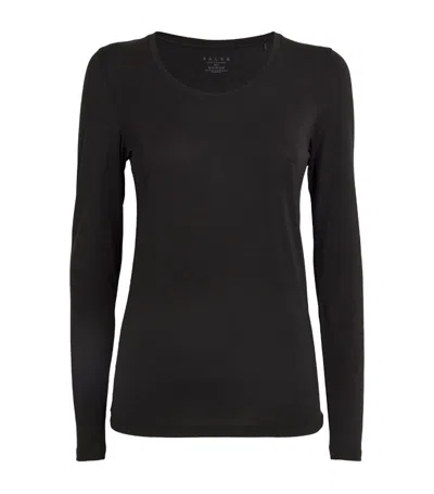 Falke Long-sleeve Daily Climawool T-shirt In Black