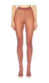 Falke Shelina Toeless 12 Denier Ultra Sheer Tights In Red