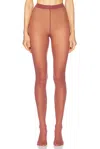 Falke Shelina Toeless 12 Denier Ultra Sheer Tights In Roan Rouge