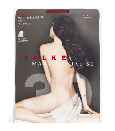 Falke Matt Deluxe 30 Tights In Burgundy