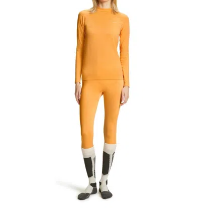 Falke Maximum Warm Base Layer Bottoms In Orange