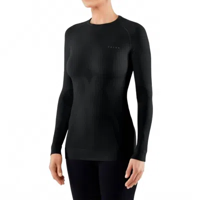 Falke Maximum Warm Crew Neck Base Layer Top In Black