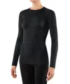 Falke Maximum Warm Quarter Zip Base Layer Top In Black In Black
