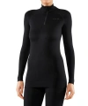 Falke Maximum Warm Zip Base Layer Top In Black