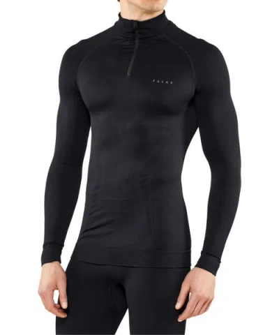 Falke Maximum Warm Zip Base Layer Top In Black