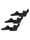 Falke Men's Cool Kick 3-pack Half Socks In Black