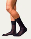 Falke Men's Egyptian Cotton Dress Socks In Dark Navy