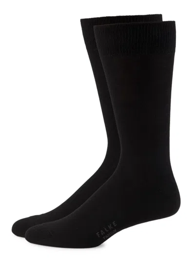 Falke Men's Family Cotton Socks In Black