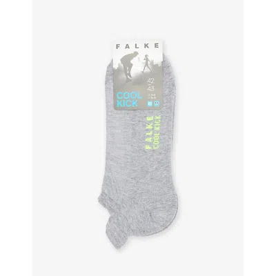 Falke Mens Light Grey Mel. Cool Kick Recycled Polyester-blend Knitted Socks