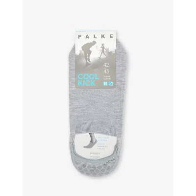Falke Mens Light Grey Mel. Cool Kick Recycled Polyester-blend Knitted Socks