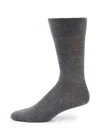 Falke Men's Malaga Solid Crew Socks In Anthracite