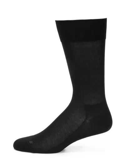 Falke Men's Malaga Solid Crew Socks In Black
