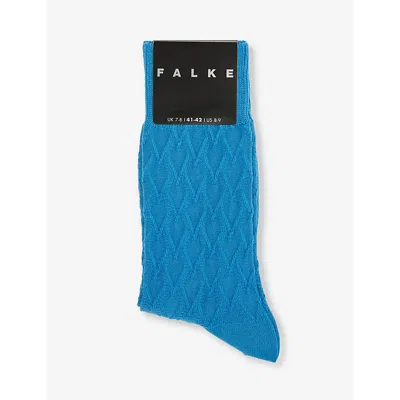 Falke Mens Nautical Classic Tale Logo-print Cotton-blend Knitted Socks