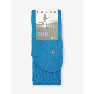 Falke Mens Nautical Run Logo-print Cotton-blend Knitted Socks