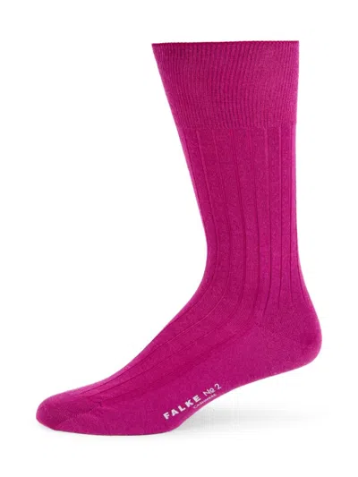 Falke Men's No 2 Logo Cashmere Crew Socks In Arctic Pink