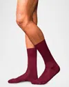 Falke Airport Wool-blend Socks In Barolo
