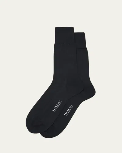 Falke Men's No. 6 Merino-silk Dress Socks In Black