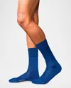 Falke No. 6 Merino Wool, Silk & Nylon Dress Socks In Royal Blue