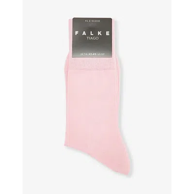 Falke Mens Rose Water Tiago Logo-print Organic-cotton Blend Knitted Socks