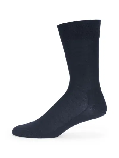 Falke Men's Sensitive London Dress Socks In Dark Navy