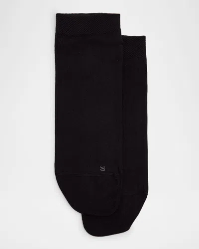 Falke Sensitive London Cotton Blend Low Rise Socks In Black