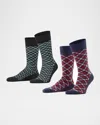 Falke Men's Smart Check 2-pack Mid-calf Sock Bundle In Assorted