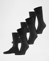Falke Tiago 3-pack Dress Socks In Anthracite