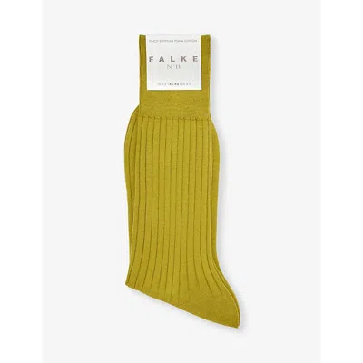 Falke Mens Vegetal No. 13 Logo-print Cotton Blend Knitted Socks