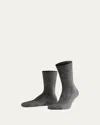 Falke Men's Walkie Light Sport Spirit Wool-blend Socks In Wool White