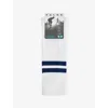 Falke Mens Dynamic Stripe-trim Stretch-cotton Socks 2000 White