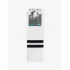 Falke Mens Dynamic Stripe-trim Stretch-cotton Socks 2030 Off White