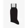 Falke Mens  No3 Wool-silk Socks In 5930 Brown