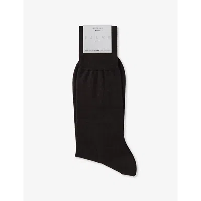 Falke Mens  No3 Wool-silk Socks In 5930 Brown