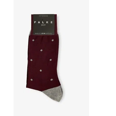 Falke Mens Barolo Dot Cotton-blend Socks
