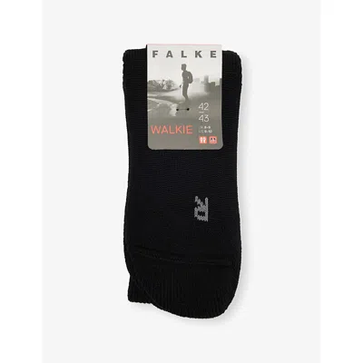 Falke Mens Black Walkie Ergo Stretch Wool-blend Socks
