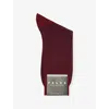 Falke Mens Cayenne Fine Shadow Cotton-blend Crew Socks In Red