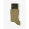 Falke Mens Crocodile Airport Wool-blend Socks In Green