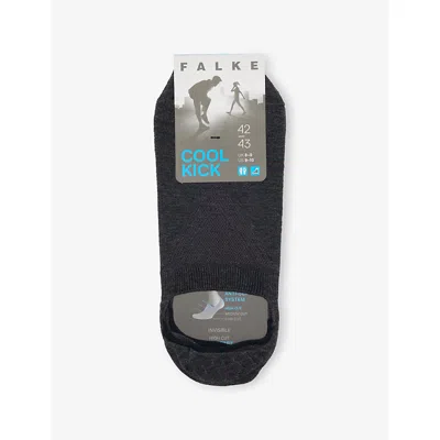 Falke Mens Dark Grey Cool Kick Stretch-woven Socks In Gray