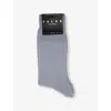 Falke Mens 3250 Steel Grey Airport Wool-blend Socks