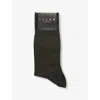 Falke Mens Airport Wool-blend Socks 7155 Green Mel.