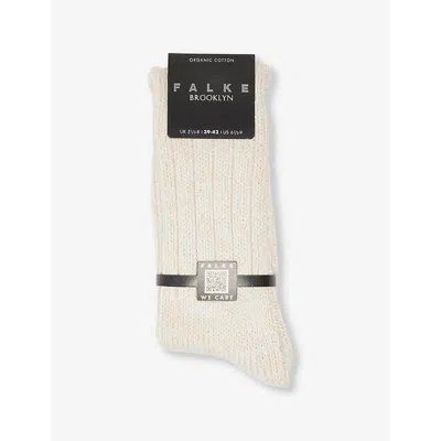 Falke Mens 4024 Sandstone Brooklyn Stretch Cotton-blend Socks