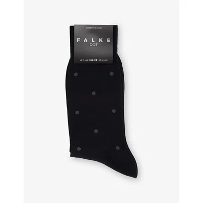 Falke Mens  Dot Cotton-blend Ankle Socks In 3040 Russ