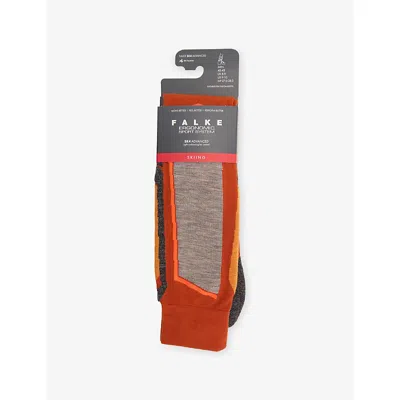Falke Mens  Ergonomic Sport System Sk4 Advanced Skiing Knee High Socks In Brown
